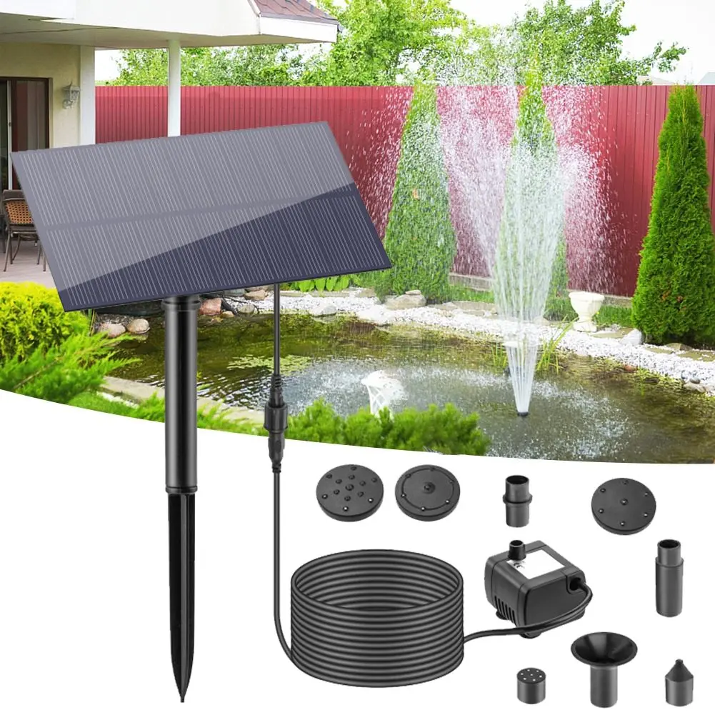 5W5V Solar Water Pump Garden Decoration With Plug-in Solar Panel Fountain 180L/h Solar Power Parts  Accessories