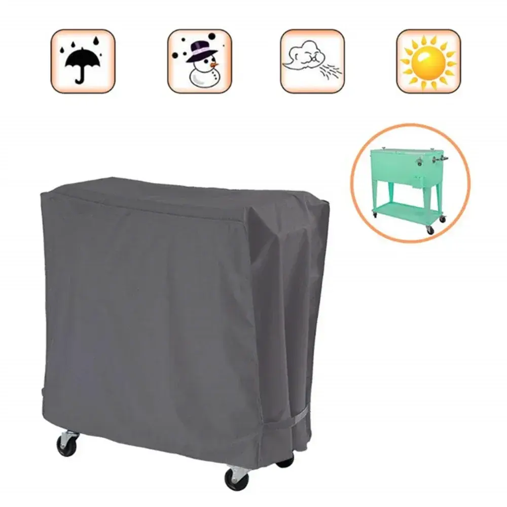 Waterproof Outdoor Cooler Cart Cover, UV Coating, Protect Your 80 Quart Rolling Cooler from Rain, Sunlight, and Dust