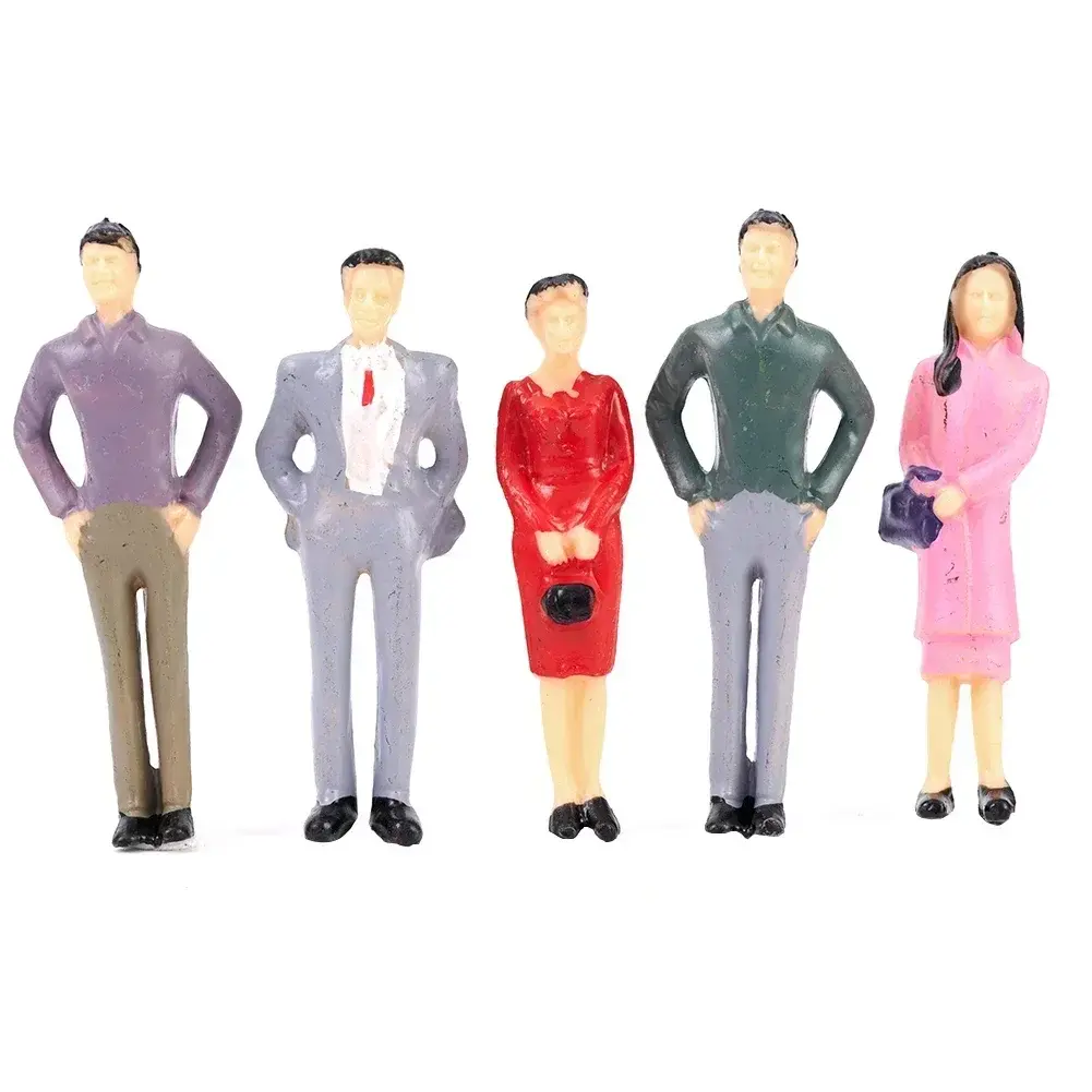 50pcs HO Scale 1:32 All Seated Passenger People Sitting Figures 30 Different Poses Model Train Layout P8711 Garden Decoration