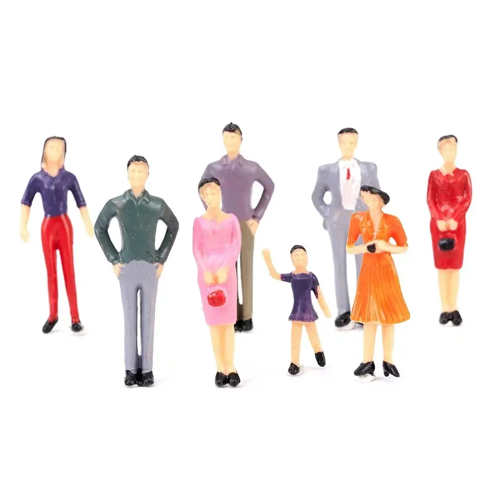 50pcs HO Scale 1:32 All Seated Passenger People Sitting Figures 30 Different Poses Model Train Layout P8711 Garden Decoration