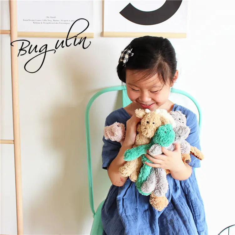 25cm Cute Animal Plush Toys Stuffed Elephant Lion Dog Sheep Monkey Plush Doll Toys for Kids Baby Children