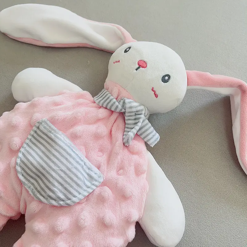 Infant Baby Comforter Toys With Minky Soft Plush Newborn Sleeping Dolls Long Leg Bunny Elephant Soother Appease Toy Gifts