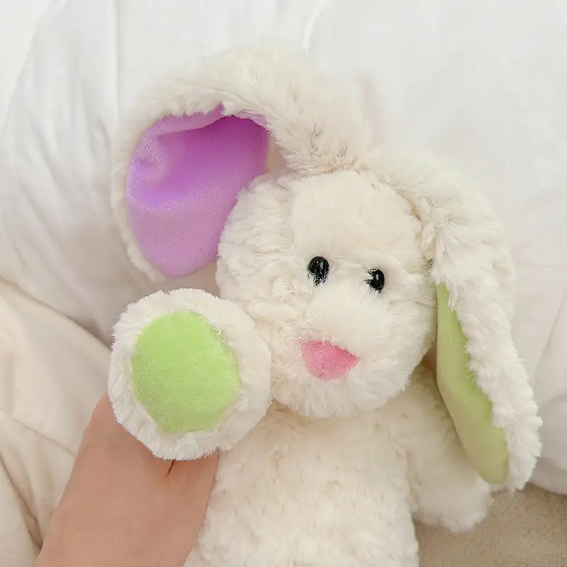 35CM Colorful Rabbit Toys Soft Fluffy Stuffed Animals Cute Bunny Plush Sleeping Toy For Children Friends Birthday Gifts