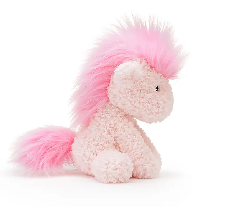 23/30cm Soft Fluffy Plush Toys Cute Pink Horse Dolls Children Birthday Gift Girls Accompany Appease Toys