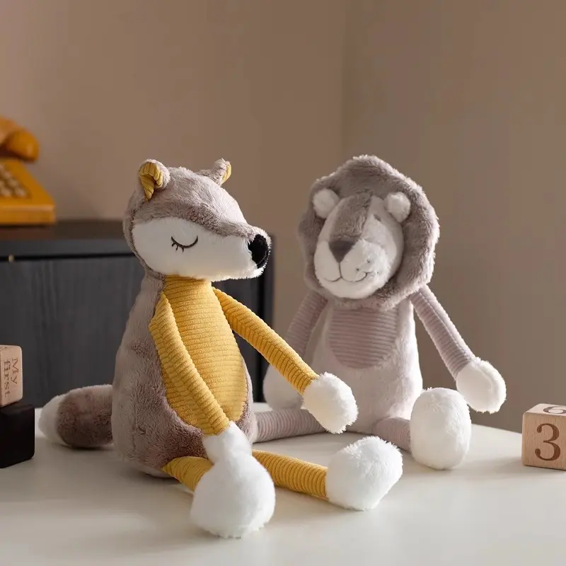Cute Long-Leg Fox Lion Doll Party Event Gift Bed Dolls Pillow Sofa Plush Decoration Toys