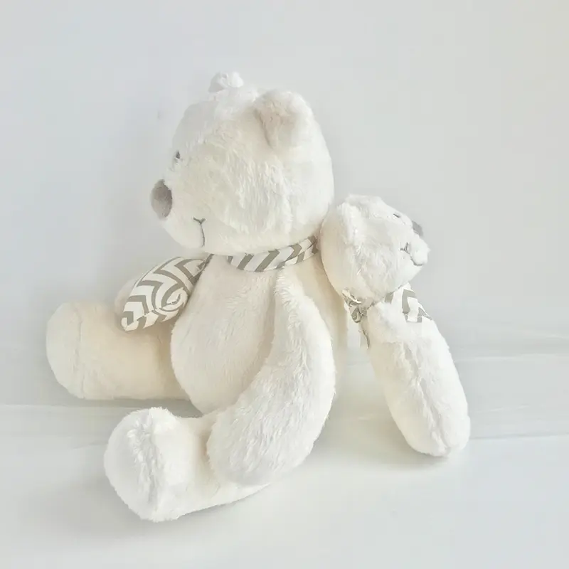 Newborn Baby Gift - Cute Cream Bear Plush Toy Security Blanket Towel Music Toys - Adorable Stuffed Animal Toys