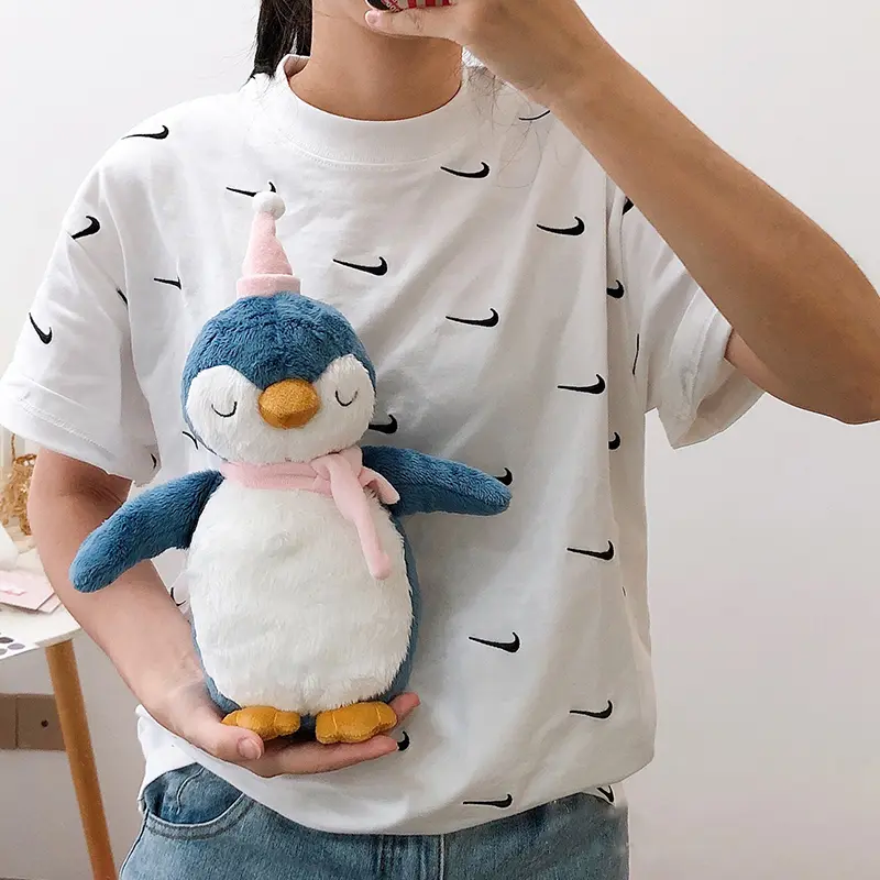Cute Big Ear Bunny Plush Doll Cartoon Penguin Stuffed Animals Dress Rabbit Doll Soft Baby Accompany Sleeping Pillow Home Decor