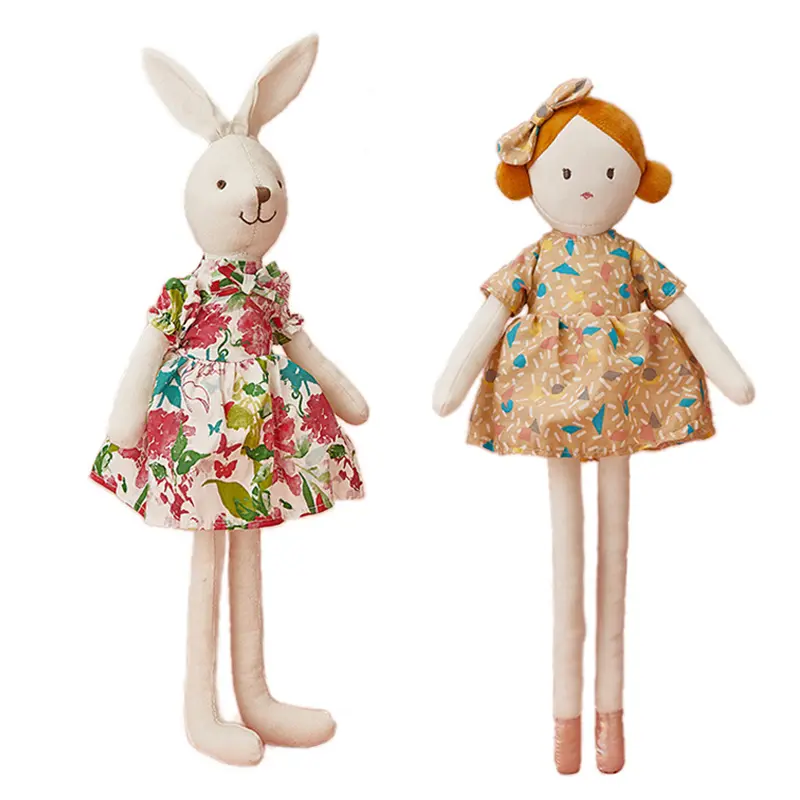40cm Long Legs Girls Doll With Skirt Home Decoration Cute Bunny Plush Toy for Children Sleeping Mate Girl Baby Gifts