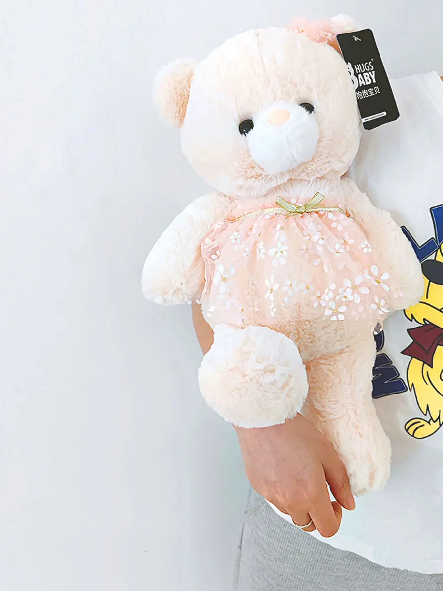 50cm Dress Cuddle Bears For Girls Baby Plush Toy Soft Cartoon Fluffy Teddy Bear Stuffed Doll Children Appease Toys Birthday Gift
