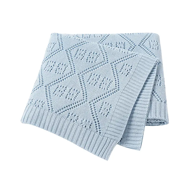 Unisex Baby Receiving Blanket Multi-use Newborn Knit Blankets Lightweight Breathable Nursery for Boys and Girls