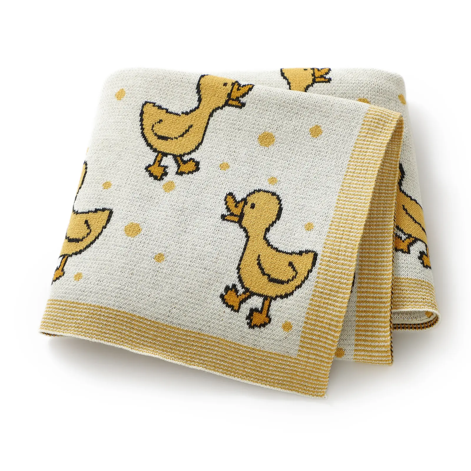Cute Cartoon Dark Knitted Baby Blankets Cotton Knit Stroller Swaddle Wrap Infant  Sleeping Plaid Newborn Boy Girl Bedding Quilt