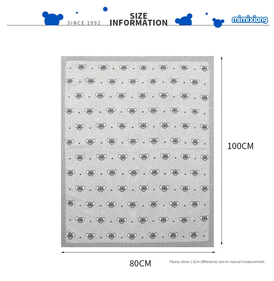 Baby Blankets Knitted Cotton Newborn Infant Sleeping Mats for Stroller Bedding Toddler Throw Blanket