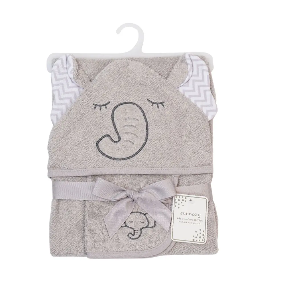 Baby Bath Towel + Face Towel 100% Cotton Cute Cartoon Animal Hooded Washcloth Bebe Swimming Beach Bathrobe