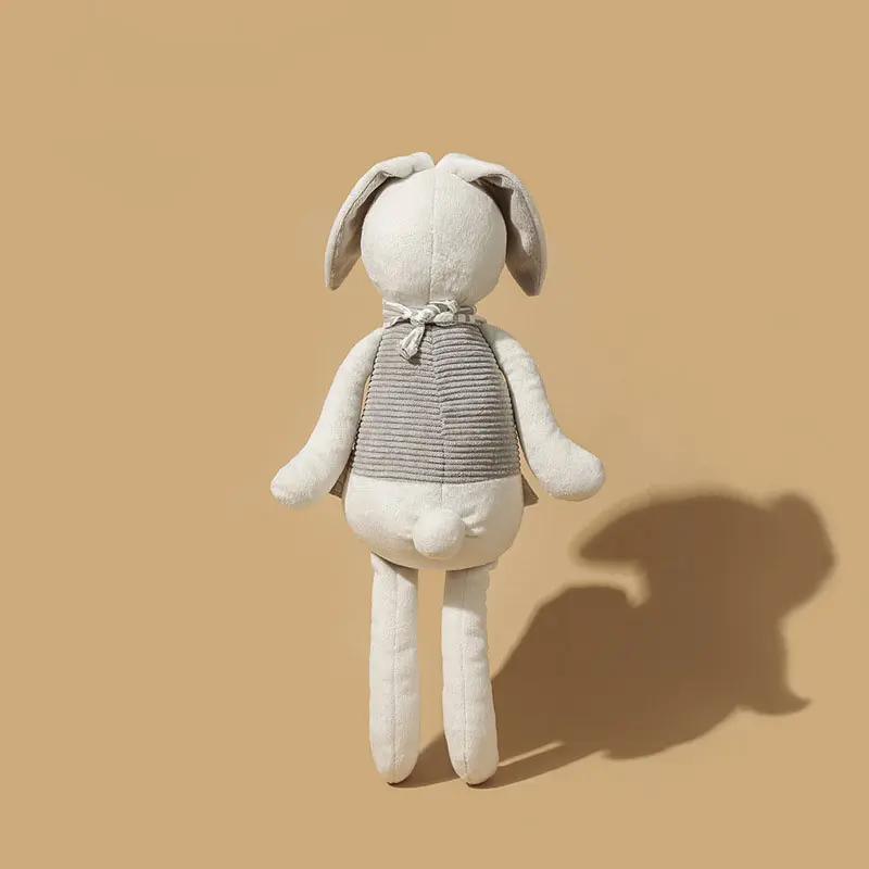 36cm Baby Bunny Toys Smoothing Toy for Infant Cute Cuddling Sleep Doll for Kids Handmade Cream Rabbit Plush