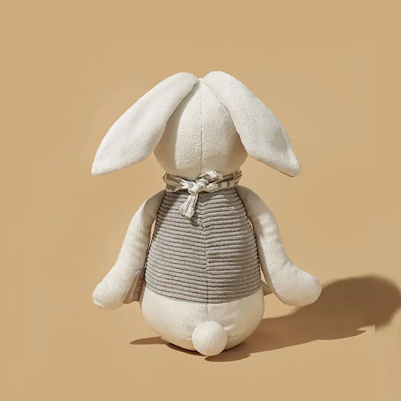 36cm Baby Bunny Toys Smoothing Toy for Infant Cute Cuddling Sleep Doll for Kids Handmade Cream Rabbit Plush