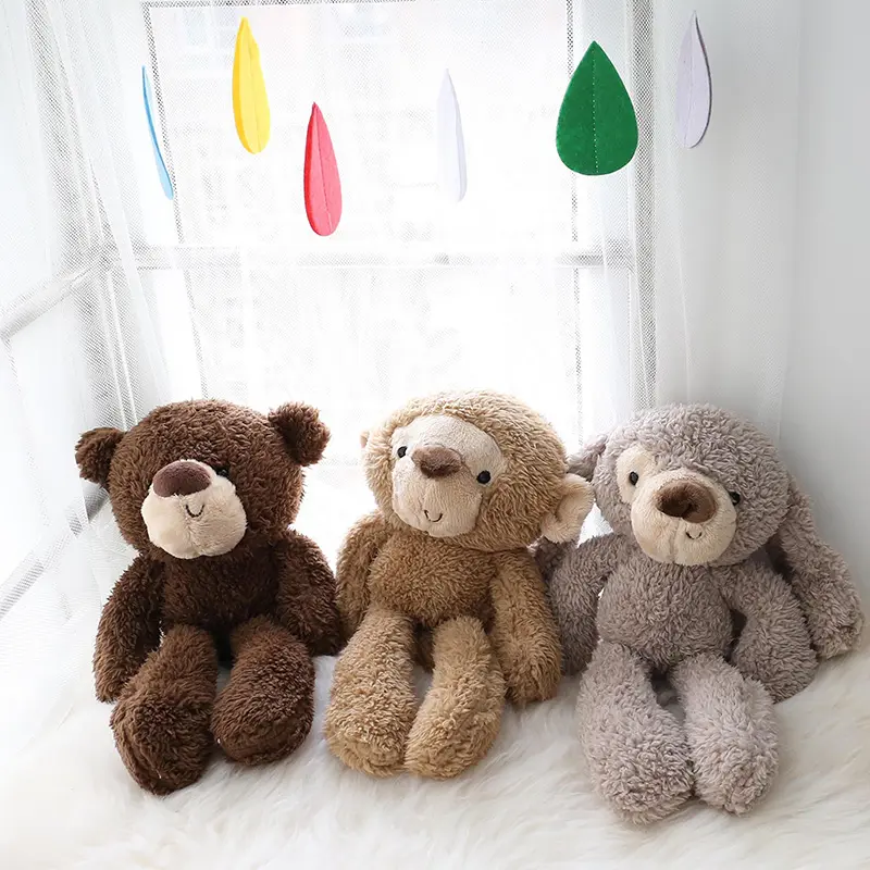 Cute Cartoon Animal Toys Kawaii Bear Pig Dog Cat Monkey Plush Doll Stuffed Toy For Children Birthday Xmas Gifts