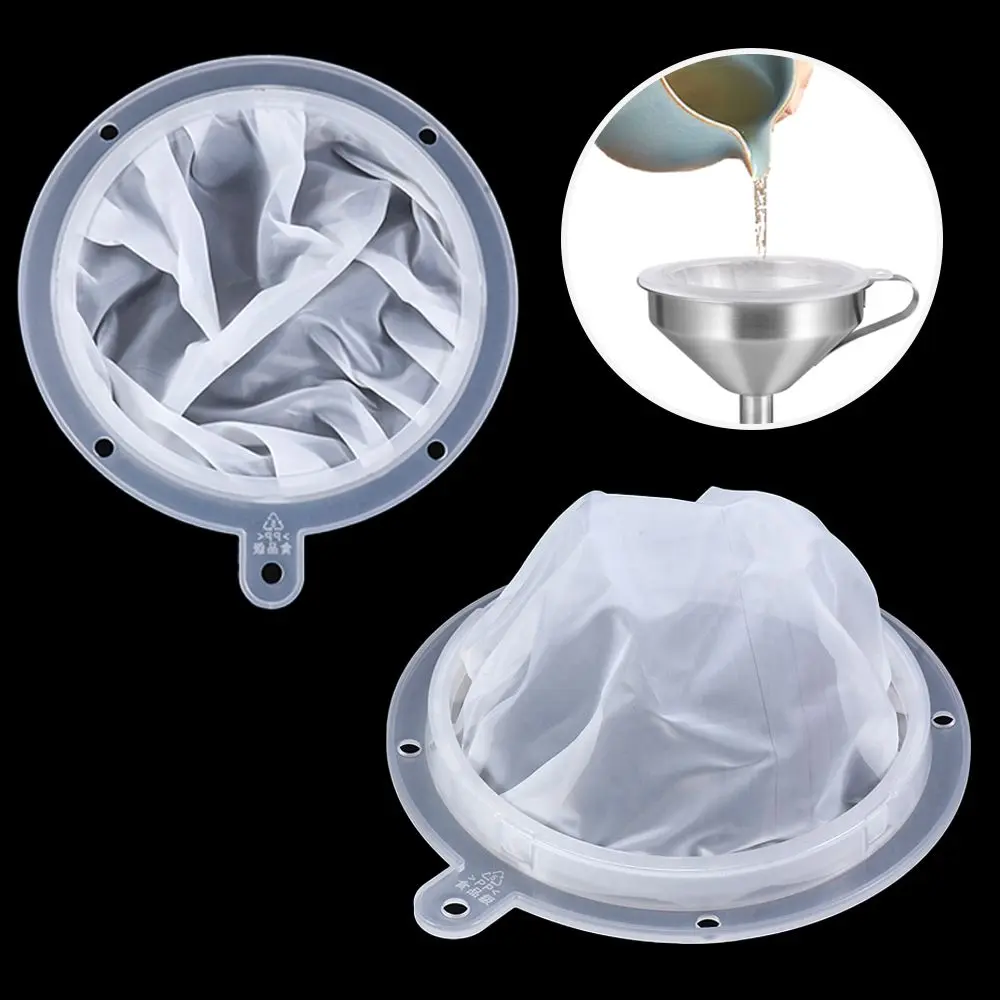 13/15CM Reusable Mesh Nylon Filter Super Fine Colander For Sieve Juice Soy Milk Honey Tea Coffee Wine Strainer Kitchen Accessory