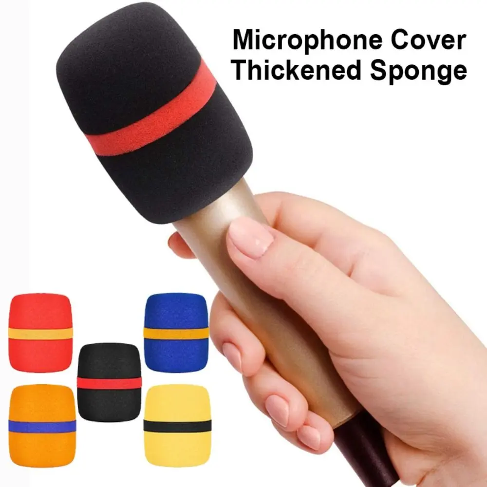 1PCS Microphone Windscreen Sponge Cover Thickened Mic Dust Proof Covers Foam Mic Pop Filter for Studio Interview Microphone Cap