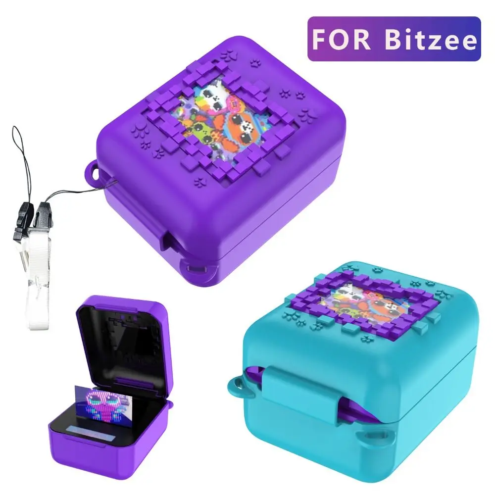 Silicone Protective Case for Bitzee Interactive Toy Digital Pet Cover Vitural Game Accessories with Lanyard Shockproof Shell