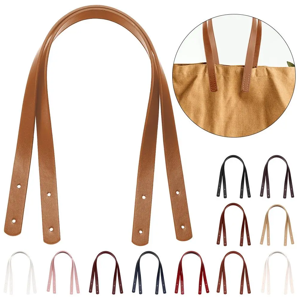 2Pcs Bag Belt Detachable PU Leather Handle Shoulder Bag DIY Replacement Accessories Handbag Strap Gift Box Handle With Rivets
