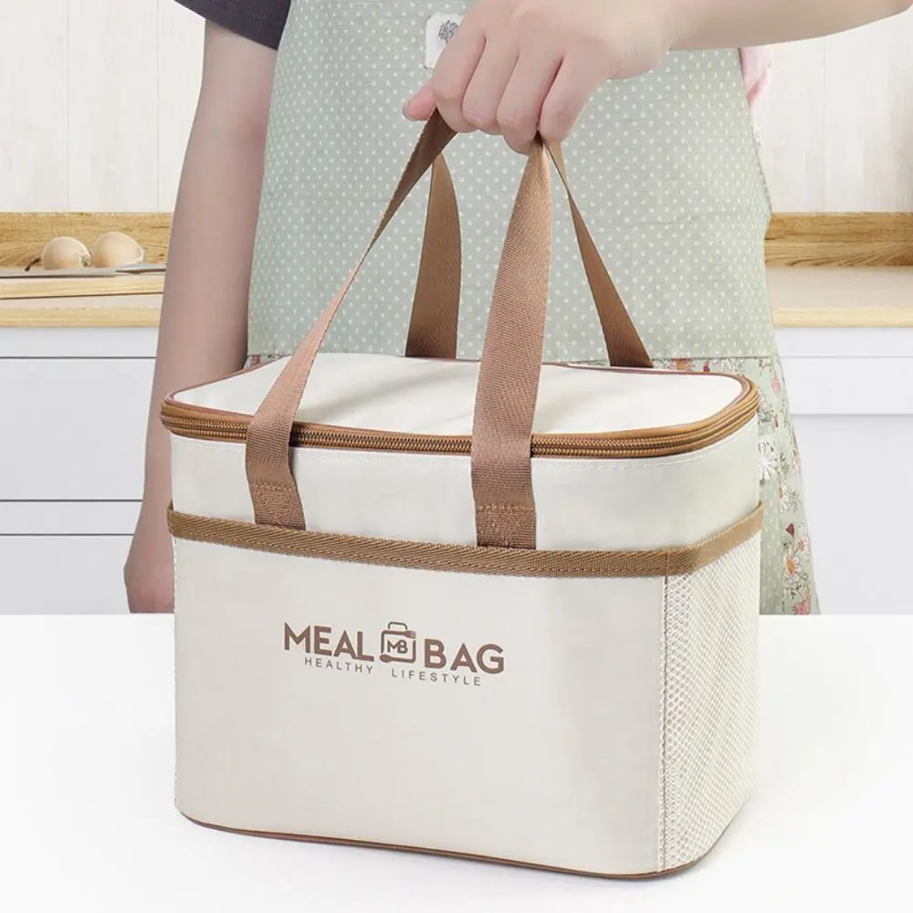 Portable Insulated Lunch Box Storage Bag Large Capacity Waterproof&Dustproof Picnic Handbag Food Thermal Bag