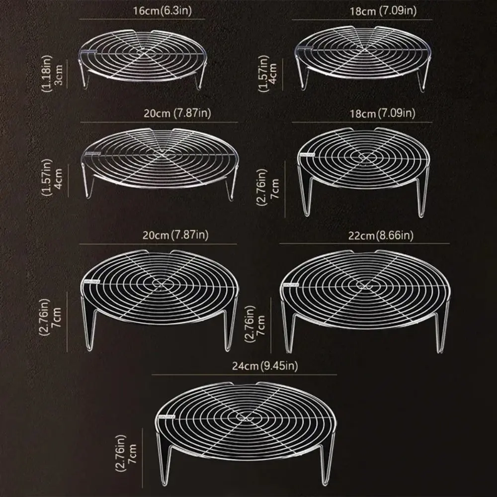 304 Stainless Steel Steamer Rack Multifunction Pot Steaming Tray Dumplings Eggs Grill Stand Kitchen Tableware Cooking Utensils