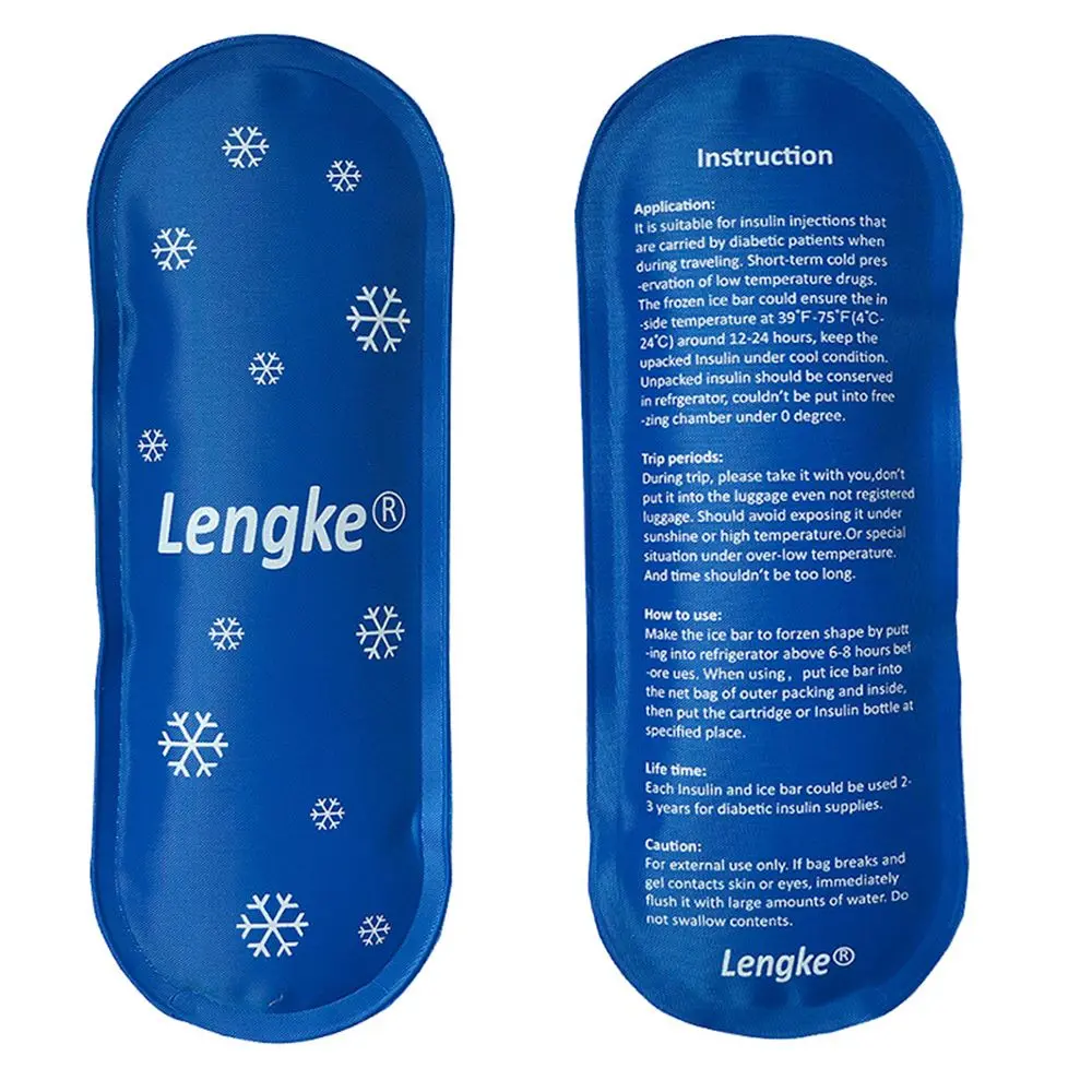 1/2/3pc Portable Reusable Diabetic Insulin Cooling Bag Cold Gel Ice Pack Protector Pill Refrigerated Ice Pack Cooler Travel Case