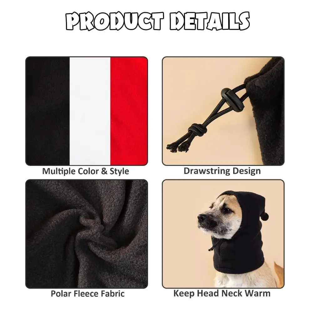Dog Calming Earmuffs Pet Cover Head Hat Warm Anxiety Relief Puppy Scarf Cap Breathable Pet Accessories