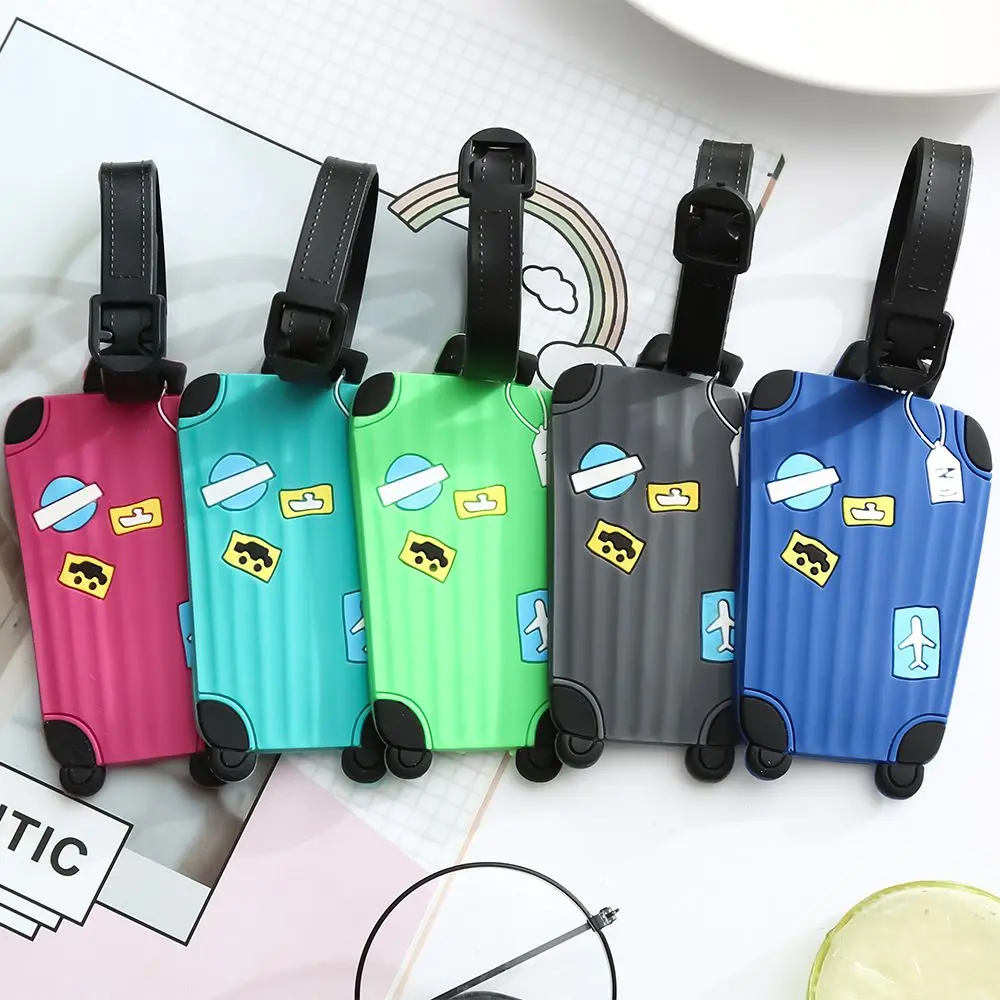 Cute Silicon Luggage Tags Suitcase ID Addres Holder Baggage Tag Portable Label High Quality Luggage Tag Travel Accessories