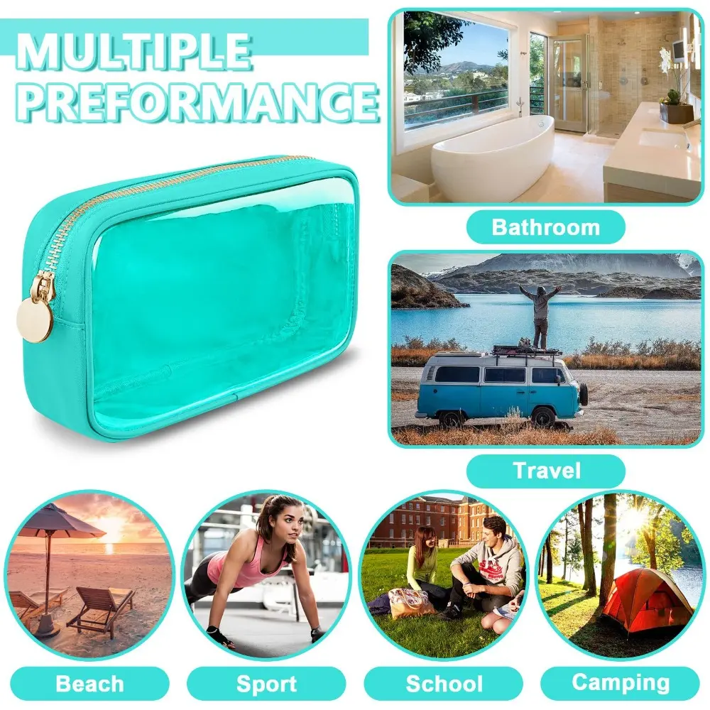 Transparent Nylon Makeup Bag Travel Bag Wash Bag Cosmetics Zipper Bag Makeup Storage Box Ladies and Girls