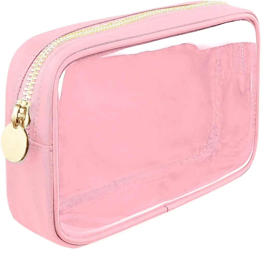 Transparent Nylon Makeup Bag Travel Bag Wash Bag Cosmetics Zipper Bag Makeup Storage Box Ladies and Girls
