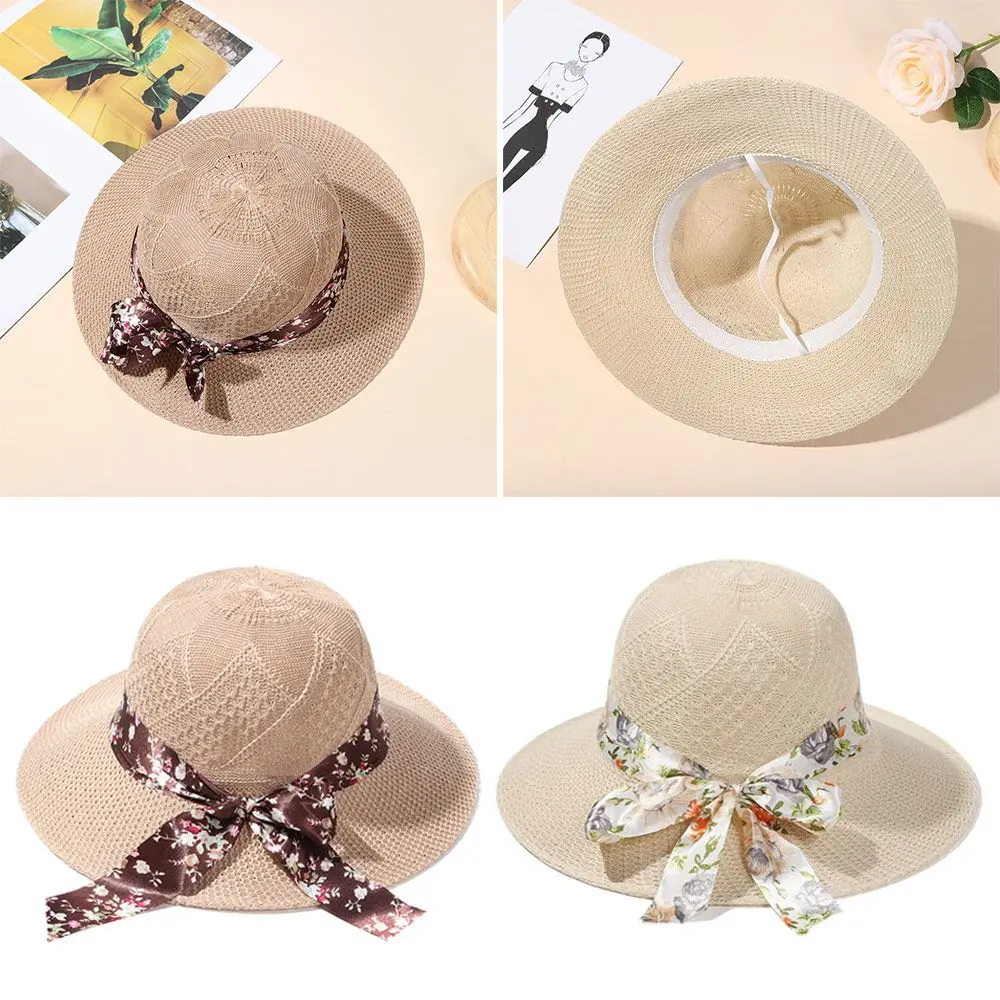 Women Straw Hat Summer Hats For Women Sun Hat Beach Ladies Fashion Ribbon Fisherman's hat Lady Casual Sun Hats