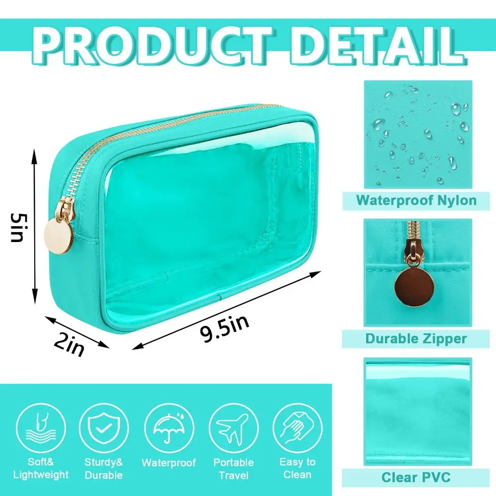 Transparent Nylon Makeup Bag Travel Bag Wash Bag Cosmetics Zipper Bag Makeup Storage Box Ladies and Girls