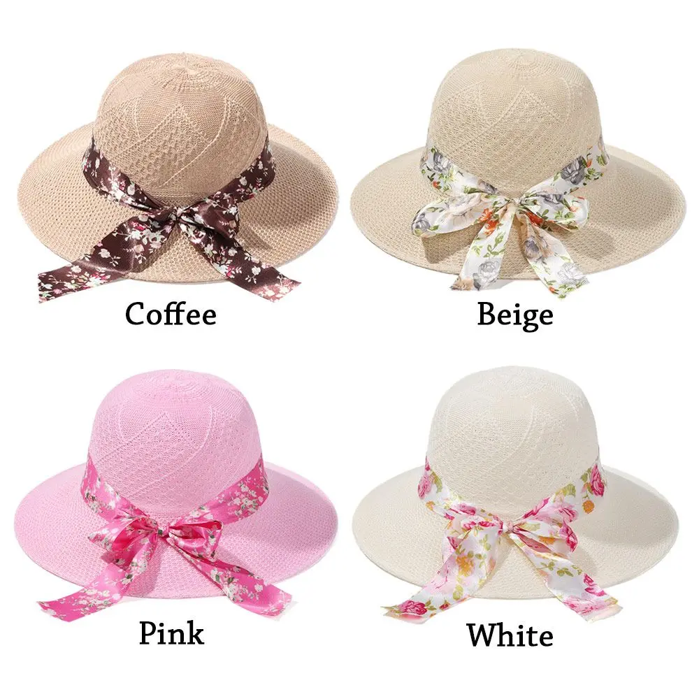 Women Straw Hat Summer Hats For Women Sun Hat Beach Ladies Fashion Ribbon Fisherman's hat Lady Casual Sun Hats