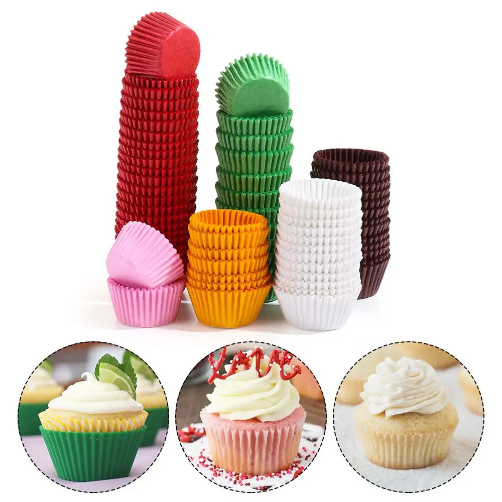 500/1000PCS Mini Colorful Cake Paper Cups Cupcake Chocolate Paper Liners Baking Muffin Box Cup Case Tray Decorating Tools