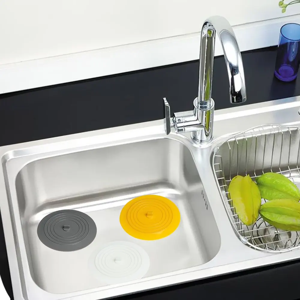 15cm Large Silicone Drain Cover Water Sink Plug Kitchen Sink Bathtub Hair Stopper Bathroom Leakage-proof Plug Bathroom Supplies