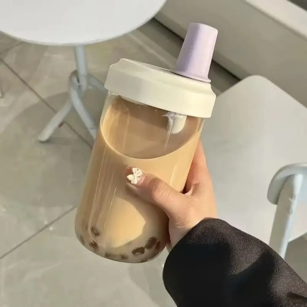 Simple Straw Cup Large-capacity Plastic Kettle Straigh Drinking Water Bottle Student Portable Anti-fall Drink Cup