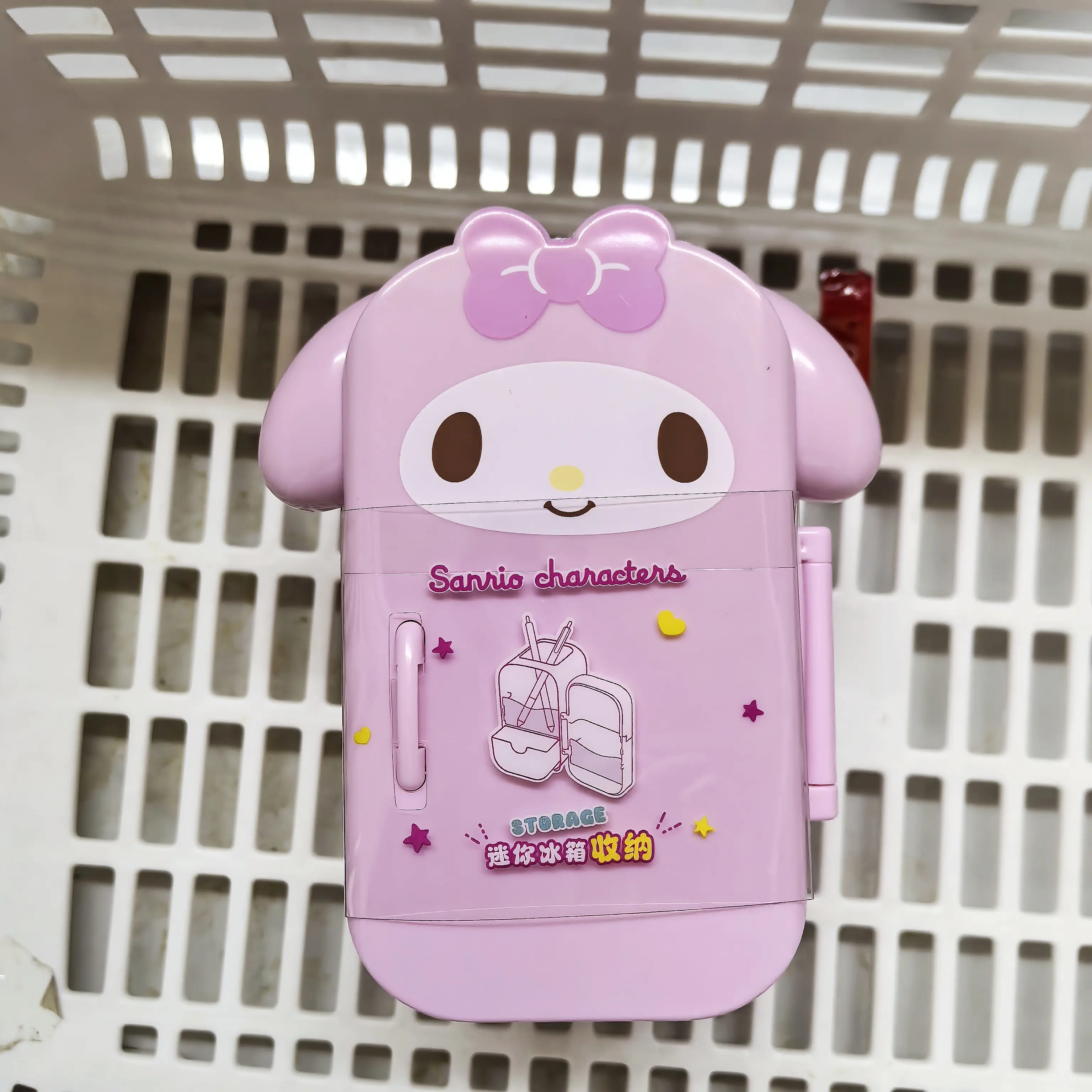 Official Melody Cinnamoroll Characters Refrigerator Storage Box Stackable Drawer Organizer for Kitchen Home Decor