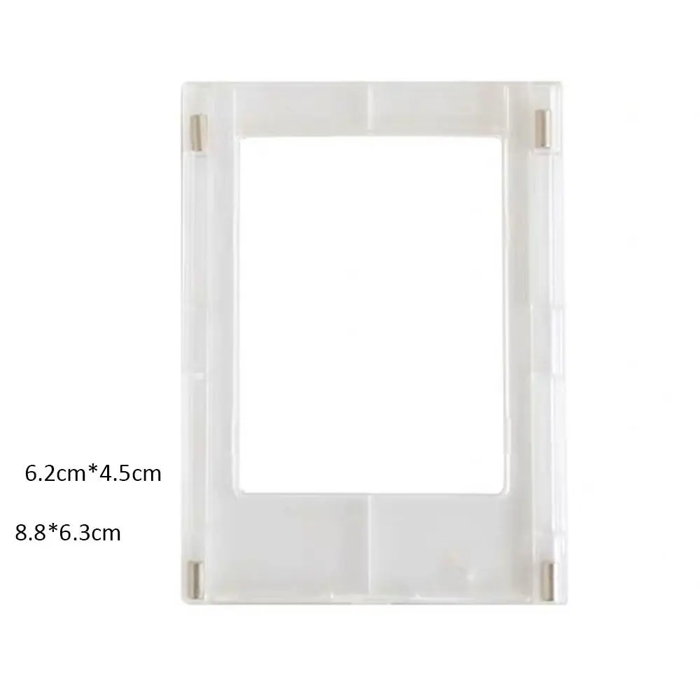 3-Inch Photo Frame Magnet Design Polaroid Photo Frame Mini Acrylic Magnetic Picture Frame Transparent Acrylic Card Display Stand