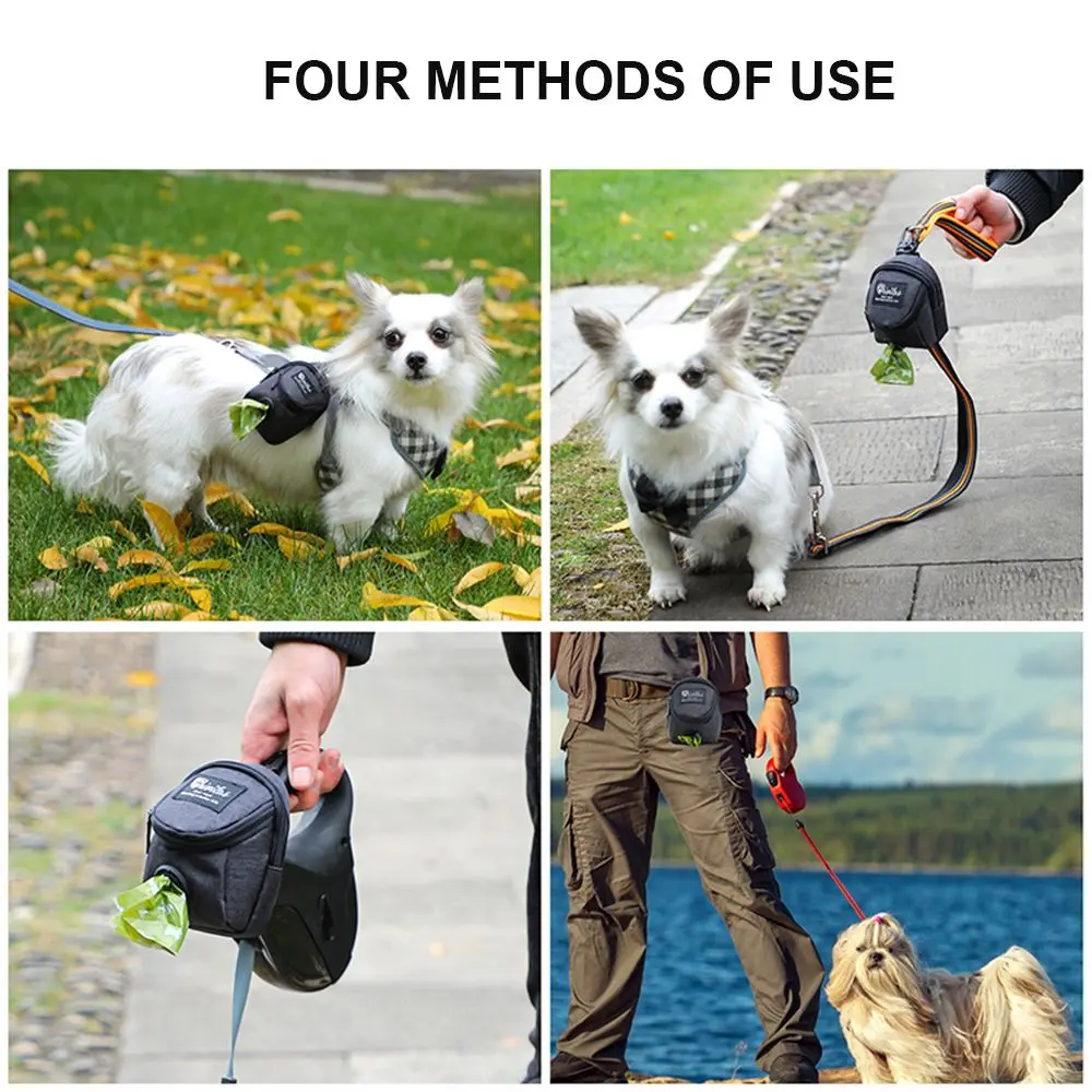 Pet Dog Treat Pouch Portable Multifunction Dog Training Bag Outdoor Travel Dog Poop Bag Dispenser Durable Pet Accessories