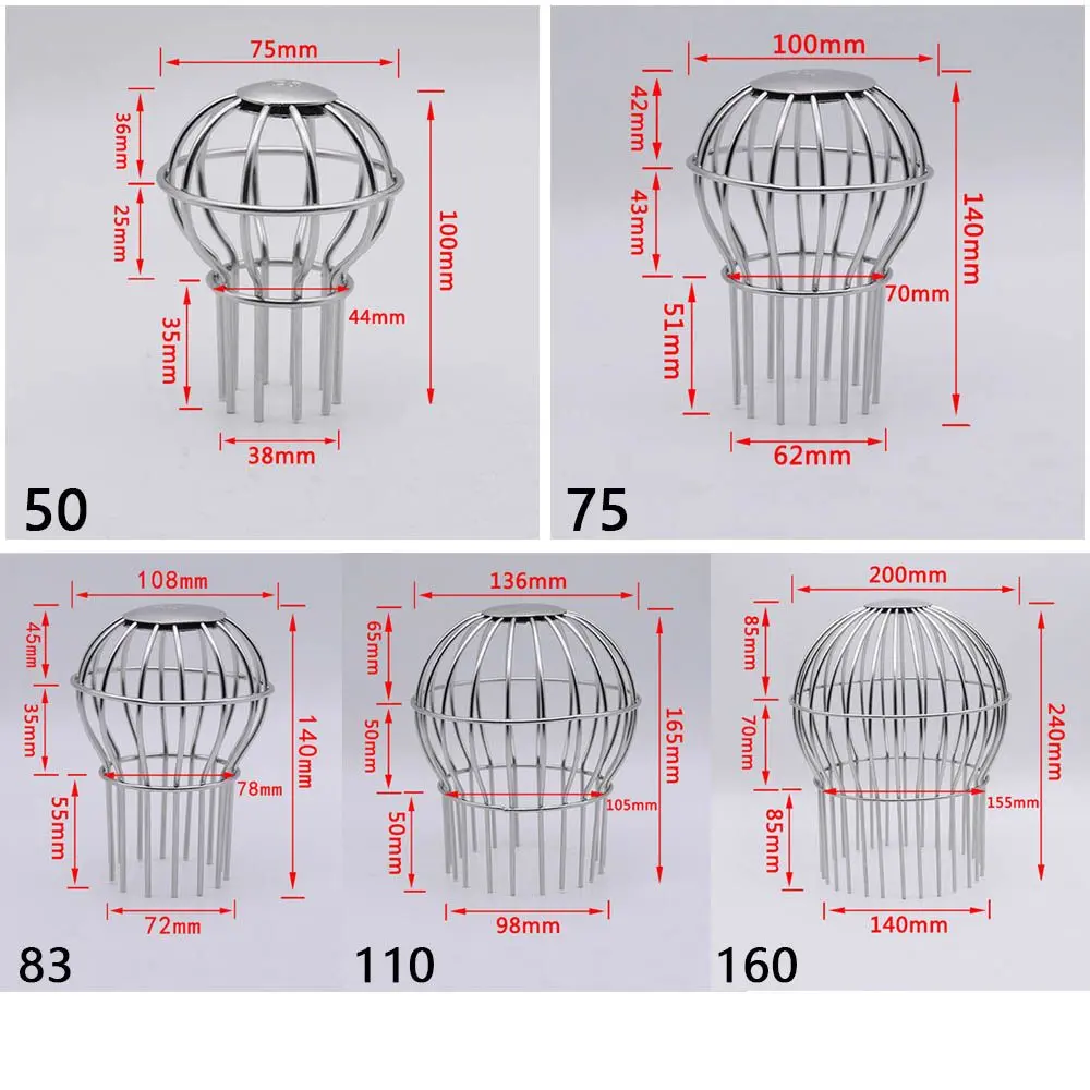 Down Pipe Gutter Balloon Guard Filter Strainer Gutter Protection Downspout Filter Filter to Prevent Leaf