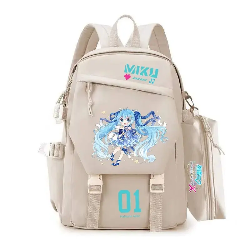 Hatsune Miku Backpack Large Capacity School Bags Cartoon Anime Cute Student Backpack Outdoor Travel BagsTeenagers Birthday Gifts