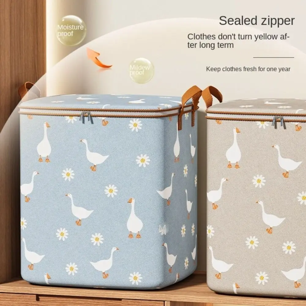 Foldable Quilt Storage Bag Clothes Storage Bins Daisy Closet Organizer Storage Containers Sorting Storage Box with Handles