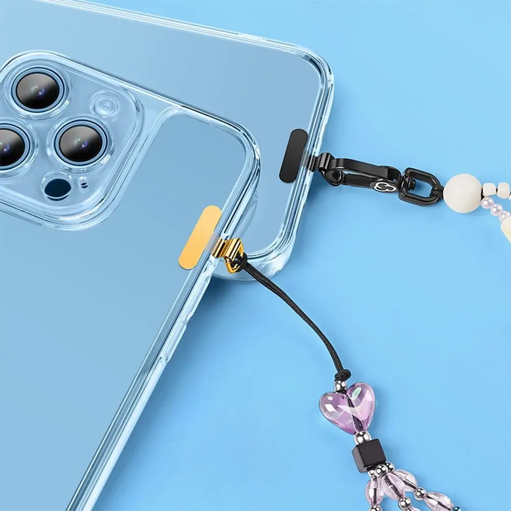 Metal Phone Lanyard Tab Gasket Ultra-thin Cellphone Strap Parts Universal Phone Lanyard Patch Replacement Gasket