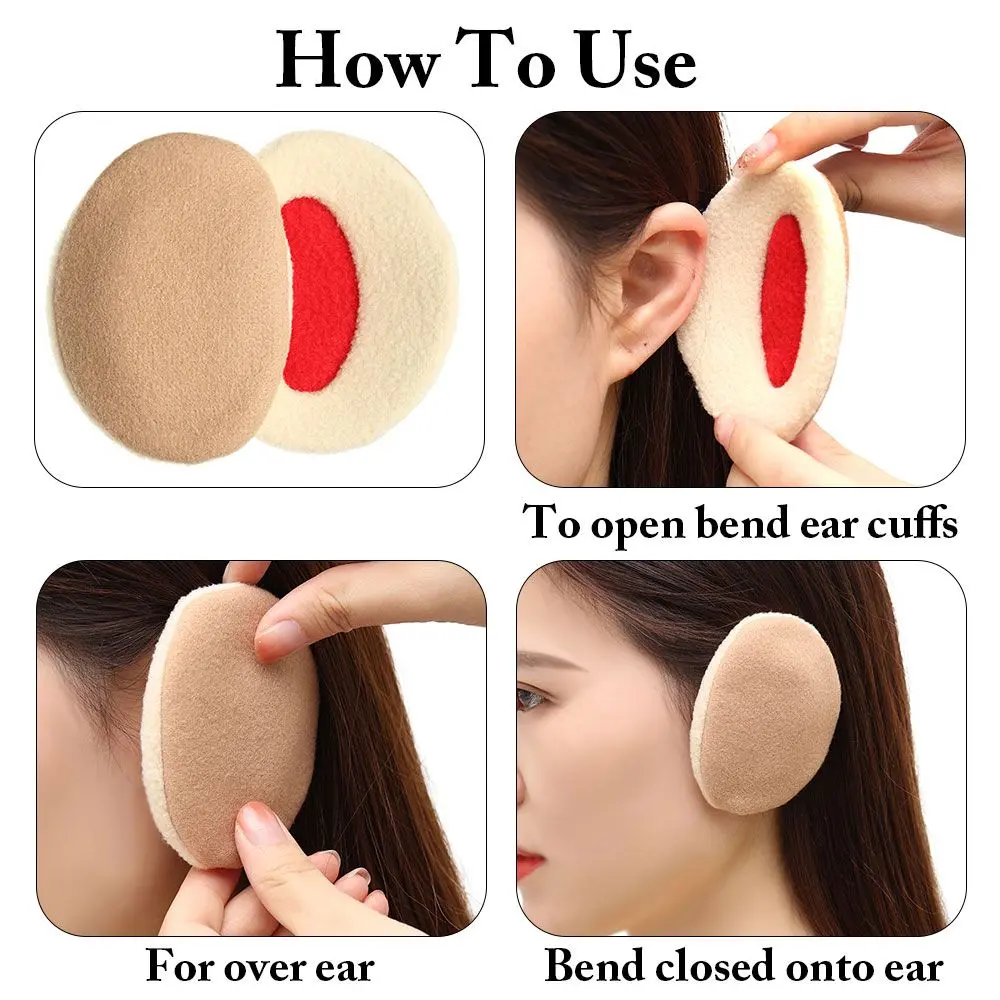 Bandless Ear Warmers for Men Women Kids Winter Thick Warm  Ear Cover Outdoor Windproof Cold Weather Ear Protection Earmuffs