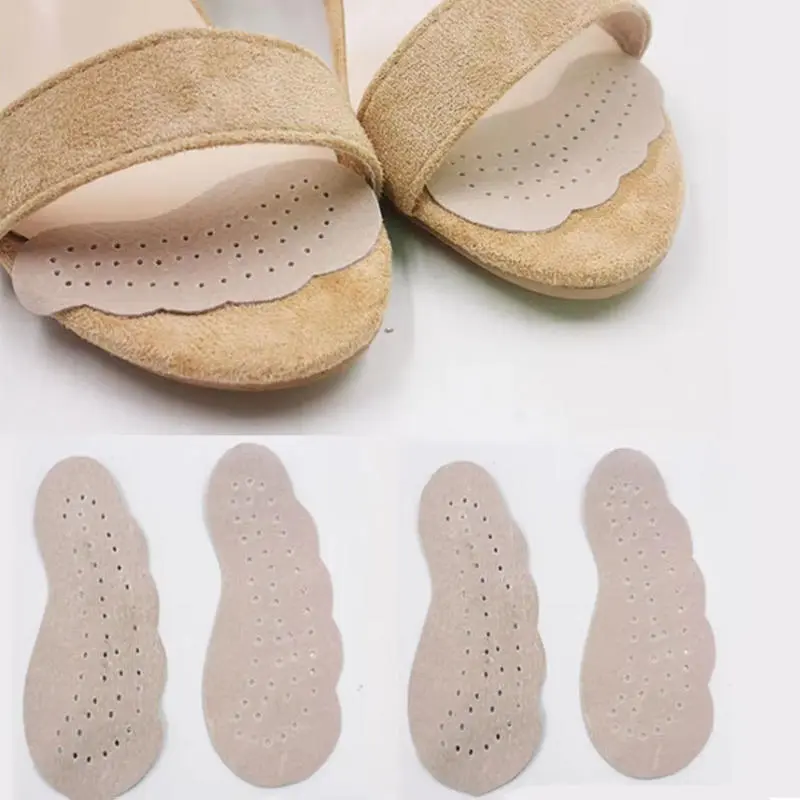 Premium Leather Non-slip Insoles Sandals Sticker High Heel Shoes Women Foot Self-adhesive Patch Cushion Forefoot Gel Pads