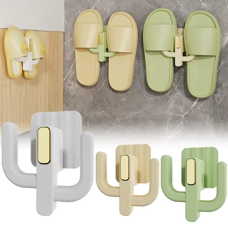 Slipper Rack Self-adhesive Bathroom Simple Slipper Hook Toilet Drainage Rack Wall Mounted Bedroom Storage Hook Shoe Drying Rack