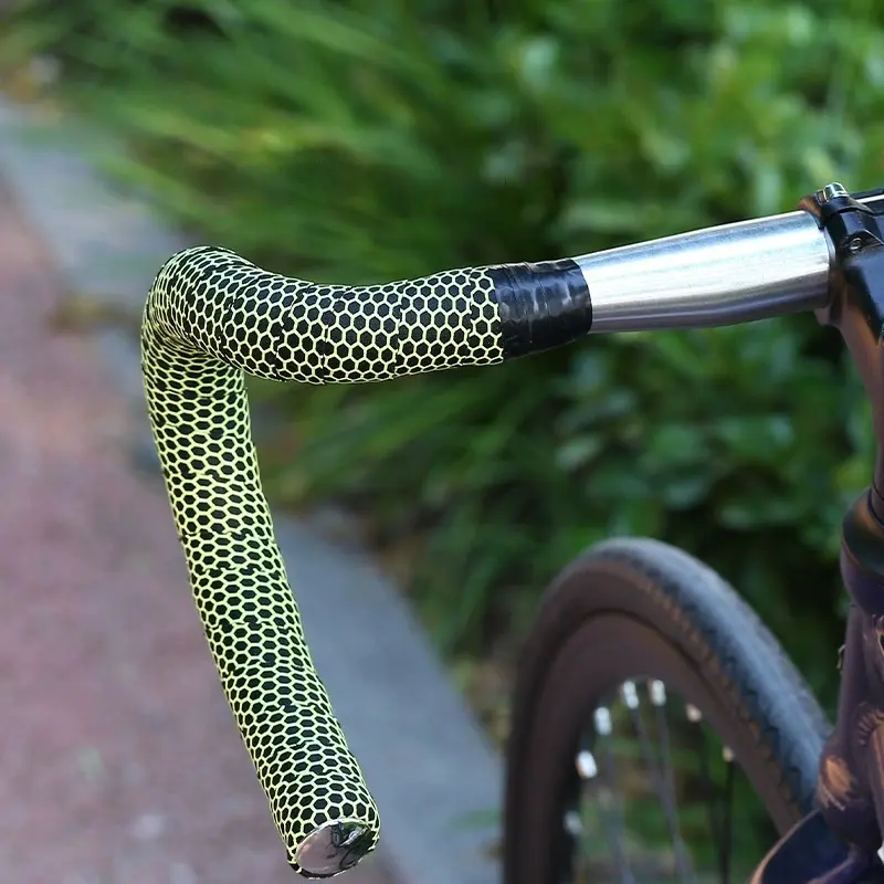 Bicycle Handlebar Tape Road Bike Breathable Handlebar Non-slip Sweat-absorbent Bike Belt Honeycomb Pattern Cycling Accessories