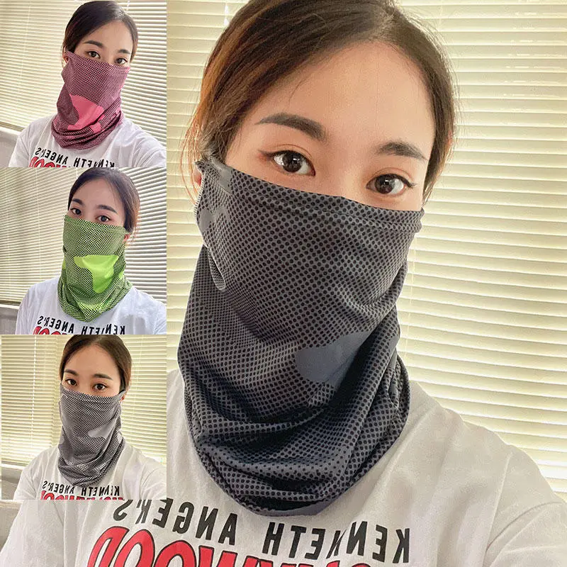 Ice Silk Face Cover Mask UV Protection Scarf Neck Tube Quick-drying Outdoor Fishing Cycling Magic Motorcycle Breathable Bandana