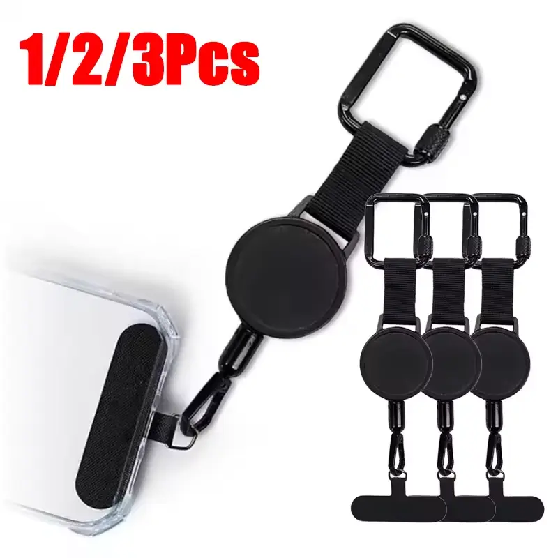 1/2/3 pcs Retractable Lanyard Anti-Theft Phone Holder Travel Cellphone Lanyard Strap Smartphone Safety Tether With Belt Clip